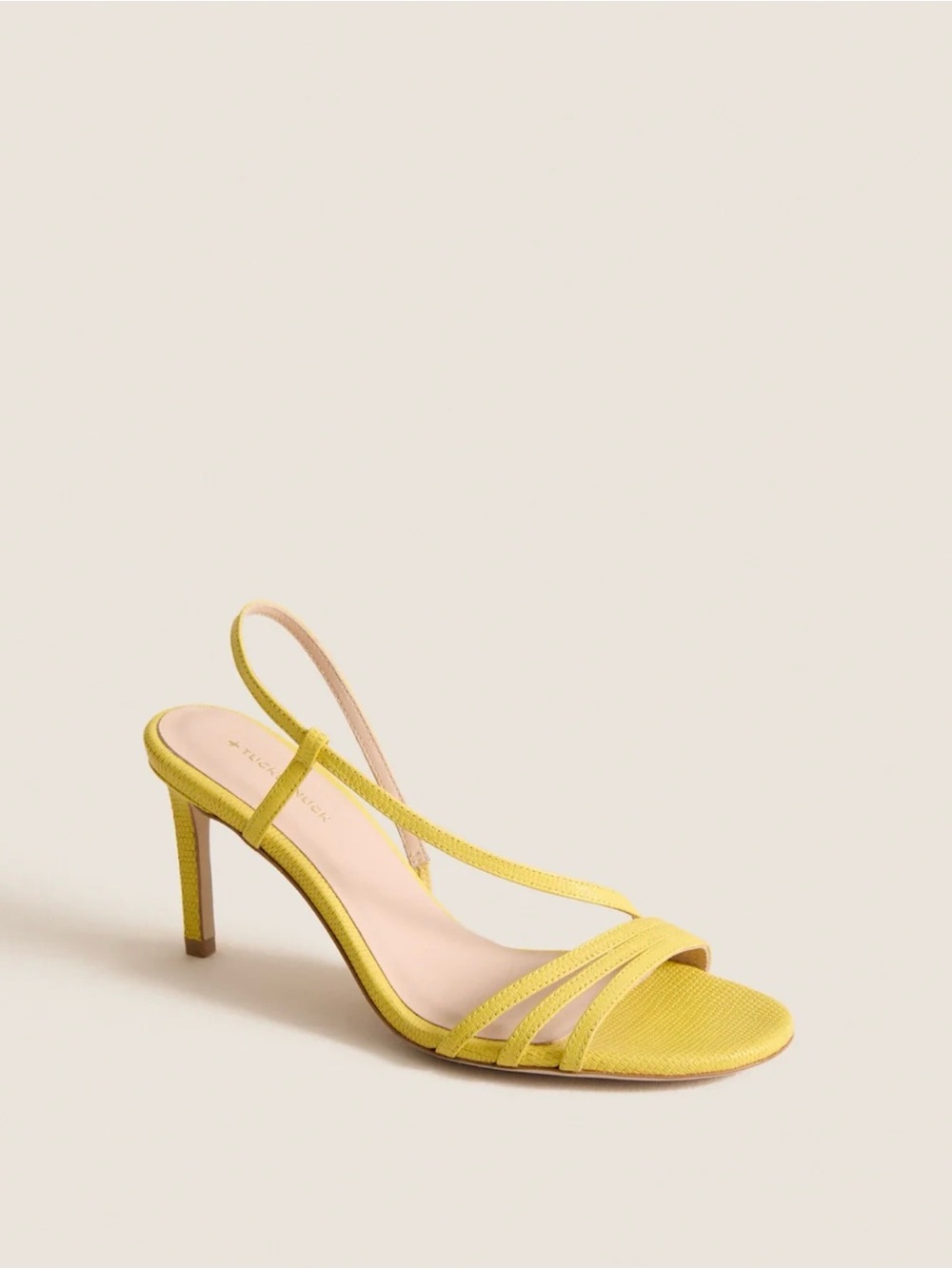 Tuckernuck Yellow Strappy Slingback Heels